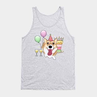 Birthday Corgi Tank Top